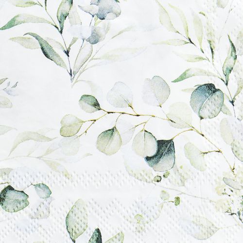 Floristik24 Napkins Eucalyptus Decoration Table Decoration White 25x25cm 20 pcs