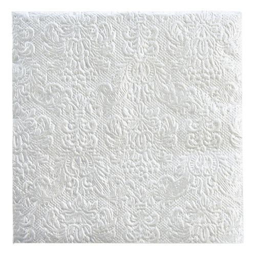 Napkins Color Silver Embossed Ornament 33x33cm 15pcs