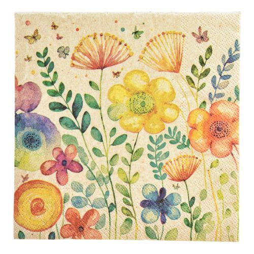 Floristik24 Napkins Spring Butterfly Flowers 33x33cm 20 pcs