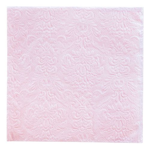Floristik24 Napkins Pink Spring Ornaments Embossed 33x33cm 15 pcs