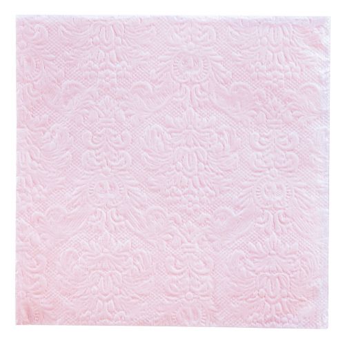 Floristik24 Napkins Pink Spring Ornaments Embossed 33x33cm 15pcs