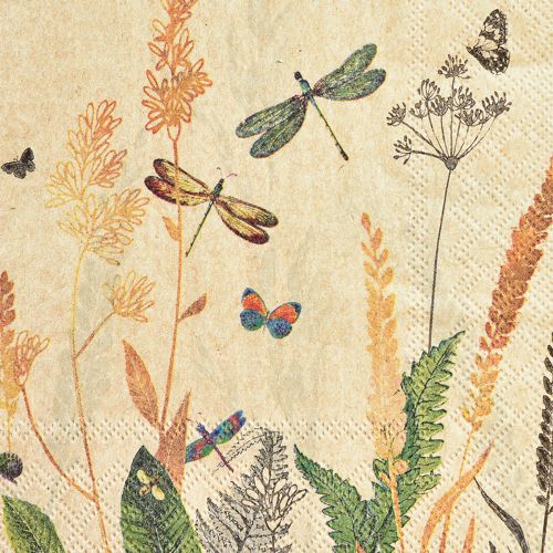 Product Napkins Summer Meadow Dragonflies Flowers 33x33cm 20 pcs