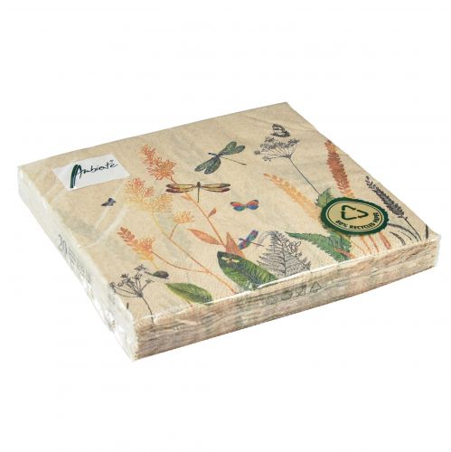 Product Napkins Summer Meadow Dragonflies Flowers 33x33cm 20 pcs