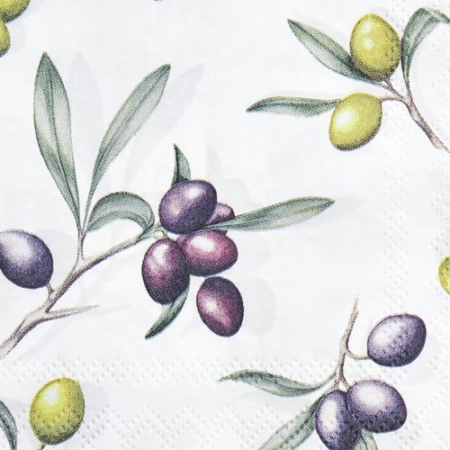 Product Napkins table decoration summer olive green purple 25x25cm 20 pcs