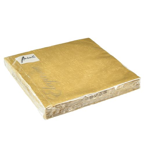 Product Napkins Gold with embossed ornaments 33x33cm 15 pcs