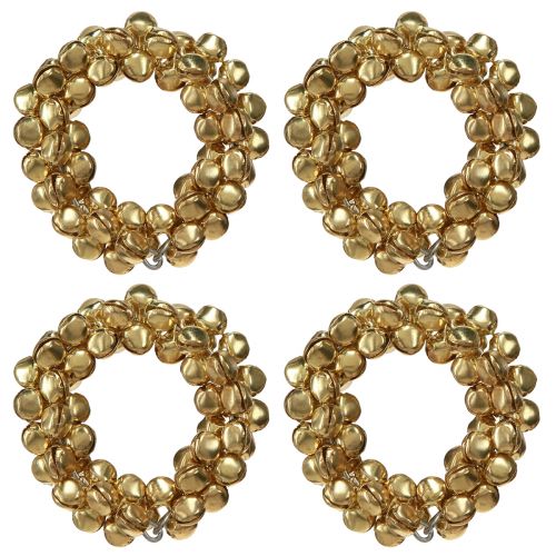 Floristik24 Napkin Rings Gold Bells made of Metal Ø5cm 8 pcs