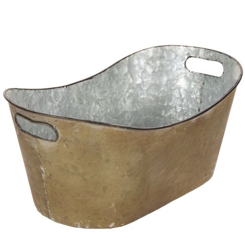 Product Set of plant pots and tubs, copper-colored/white, L32.5cm/36.5cm/41.5cm