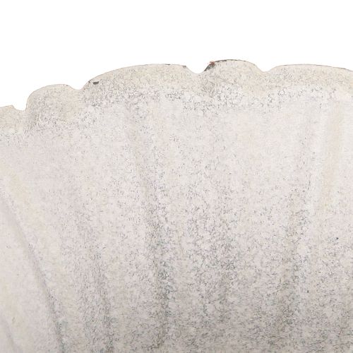Floristik24 Shabby Chic Decoration Metal Cup White Ø12cm H12cm
