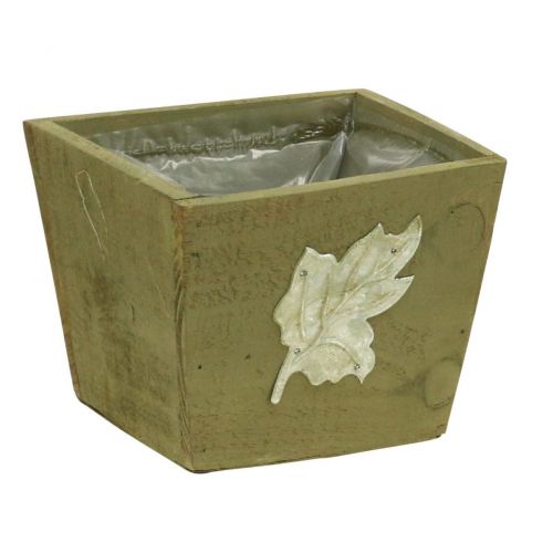 Floristik24 Plant box wood shabby chic wooden box green 11×14.5×14cm