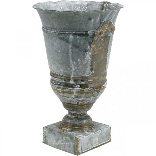Floristik24 Shabby Chic cup metal table decoration cup vase Ø18.5 H30cm
