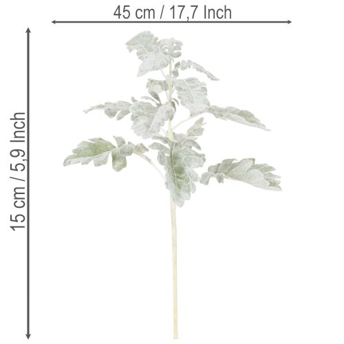 Artificial Silver Dust Senecio Spray, Detail-Finished, 45cm, Set of 3 | Floristik24.co.uk