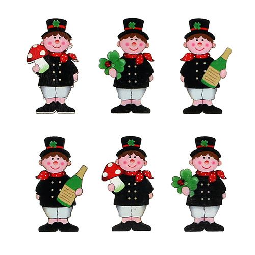 Floristik24 New Year's decoration chimney sweeper 5cm 24pcs
