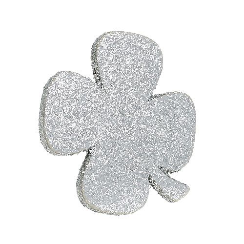 Floristik24 New Year's Eve decoration mix silver with glitter 4cm - 5cm 24 pcs