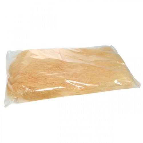 Floristik24 Sisal Apricot natural material filling wool deco fiber 300g