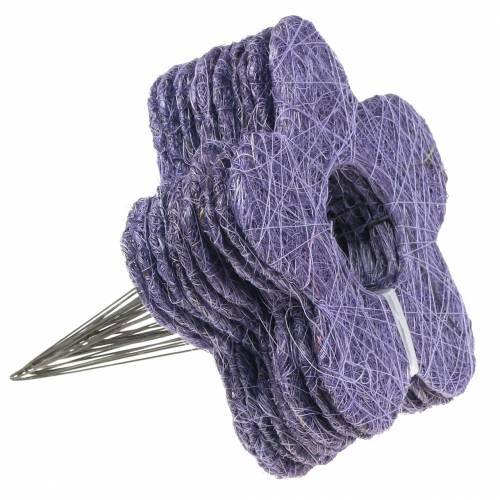 Floristik24 Sisal Flower Cuffs Purple Ø15cm 10pcs