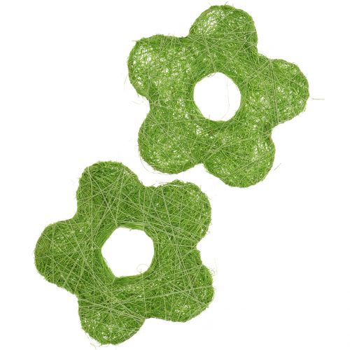 Floristik24 Sisalflower green Ø7,5cm 25pcs