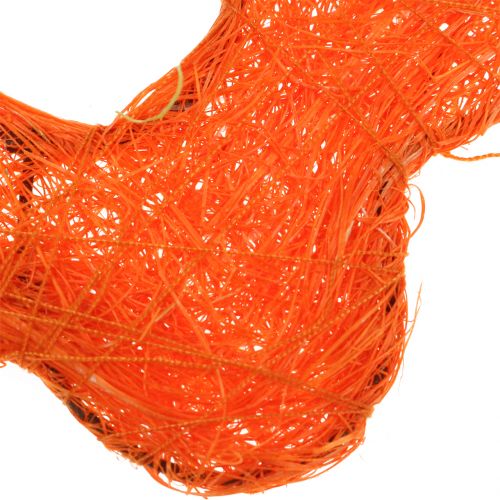 Floristik24 Sisal flower orange Ø7.5cm 25 pcs