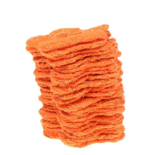 Floristik24 Sisal flower orange Ø7.5cm 25 pcs