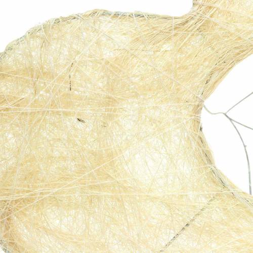 Product Sisal Cuff Heart Bleached 20cm 10 Pcs