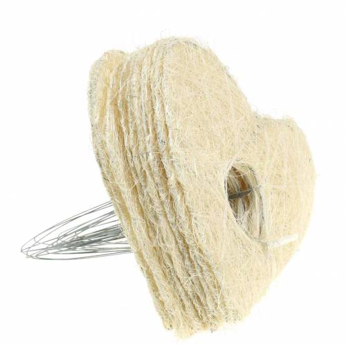 Product Sisal Cuff Heart Bleached 20cm 10 Pcs