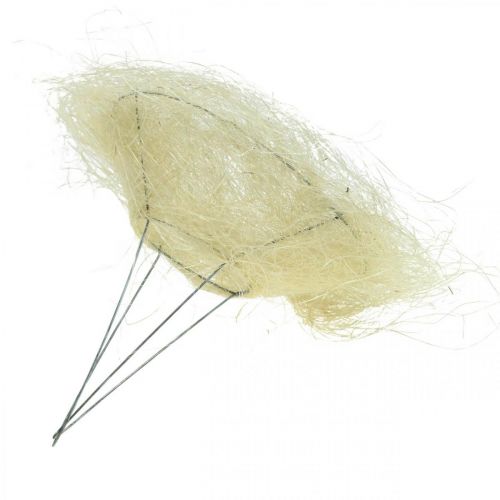 Floristik24 Sisal cuff, bouquet decoration bleached Ø15cm 10p