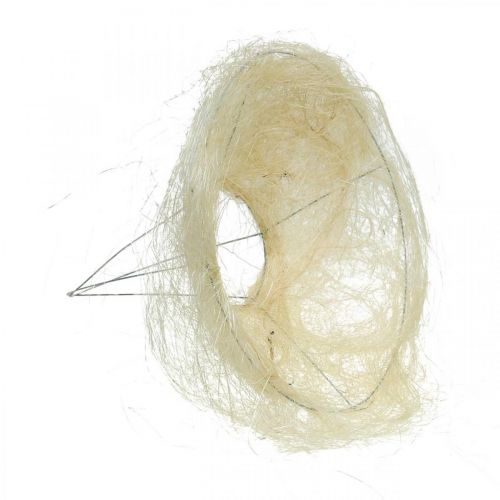 Bouquet, sisal cuff bleached Ø25cm 6 pcs
