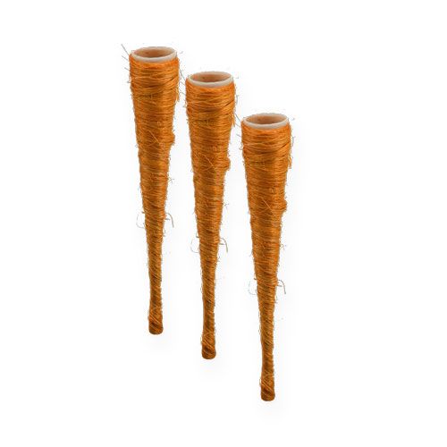 Floristik24 Sisal pointed vase orange Ø1.5cm L15cm 20pcs