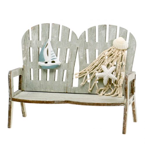 Deco bench maritime gray 17cm x 13cm x 8cm