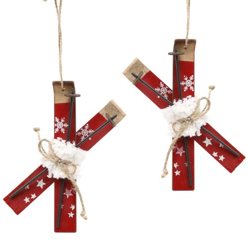 Floristik24 Skull Red for hanging Christmas tree 13,7cm x 7cm 3pcs