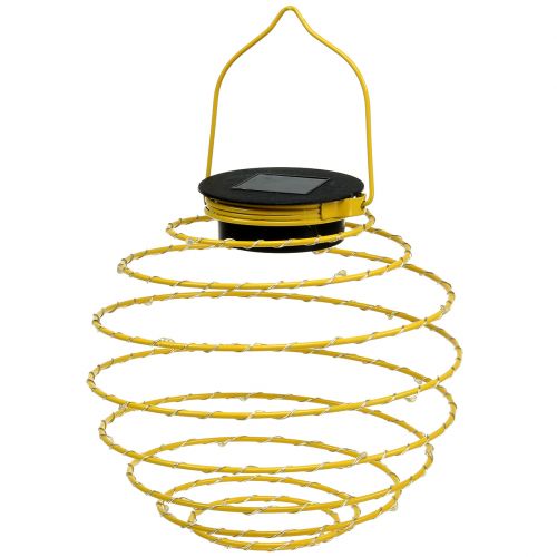 Solar garden light yellow 22cm with 25LEDs warm white