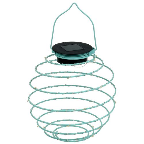 Solar garden light turquoise 22cm with 25LEDs warm white