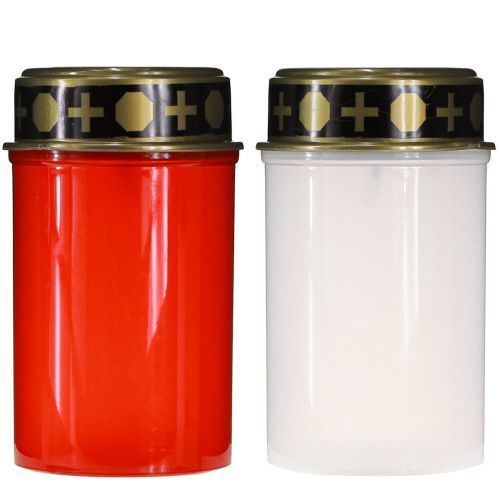 Product Solar grave lights LED in red white gold Ø6.5cm H12cm