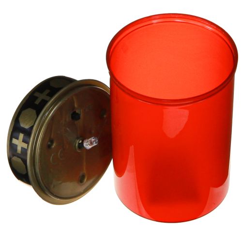 Product Solar grave lights LED in red white gold Ø6.5cm H12cm