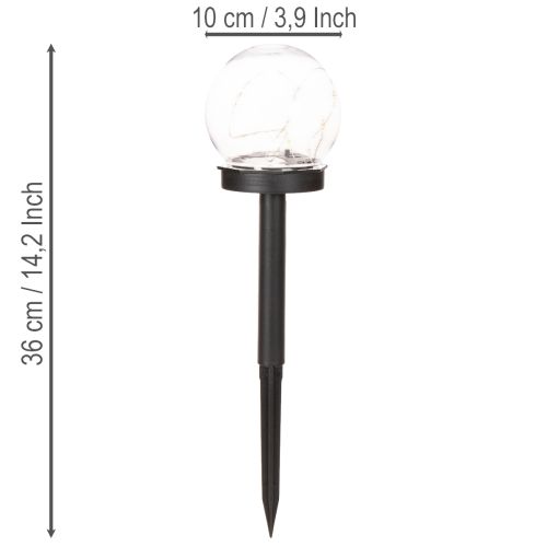 Garden light, globe light with ground spike for outdoor lighting, 36cm, 4 pieces | Floristik24.co.uk