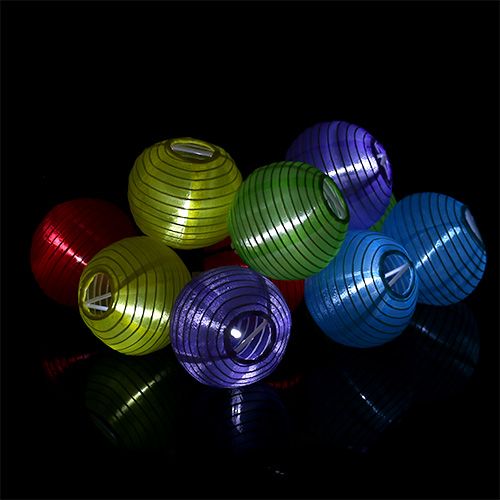 Product Solar lantern chain LED colorful 4.5m 10 bulbs cold white