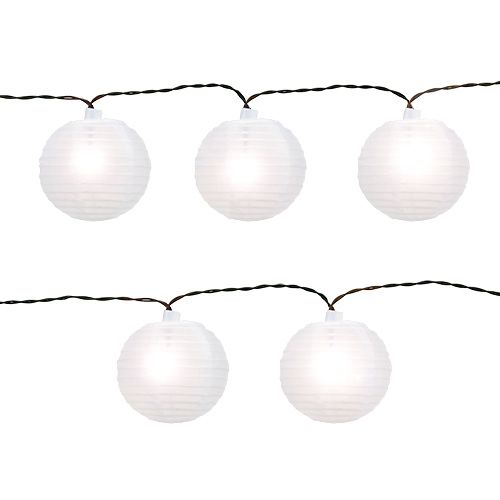 Product Solar lantern chain LED 4.5m white 10 bulbs