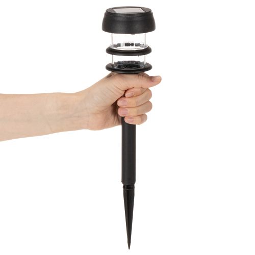Solar garden lights with ground spike, outdoor lamps for garden paths, 35cm, 6 pieces | Floristik24.co.uk