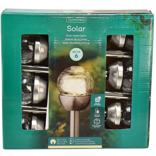 Product Solar garden stake solar lights balcony Ø6cm H36cm 6pcs