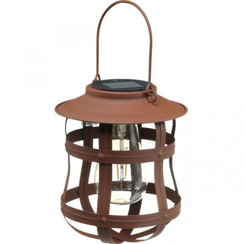 Floristik24 Decorative lamp, lamp for the garden, solar lantern warm white Ø15cm H18cm