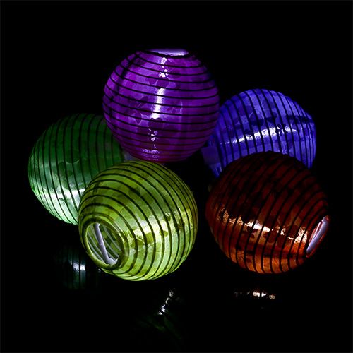 Floristik24 Solar lantern with floral pattern 4.5m 10 LEDs