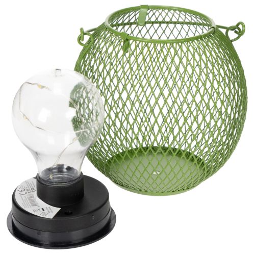 Product Round LED solar lantern, perfect for garden or patio, atmospheric lighting, 12cm