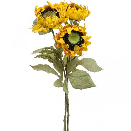 Floristik24 Artificial Sunflowers Sunflower Deco Drylook L60cm 3pcs