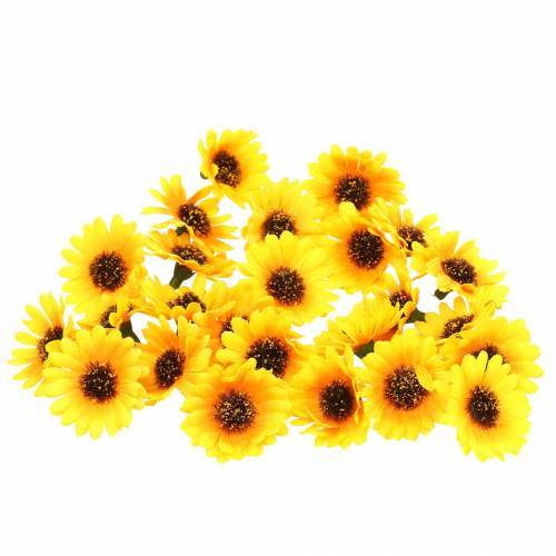 Scattered decoration sunflower heads yellow Ø3.3cm 100p