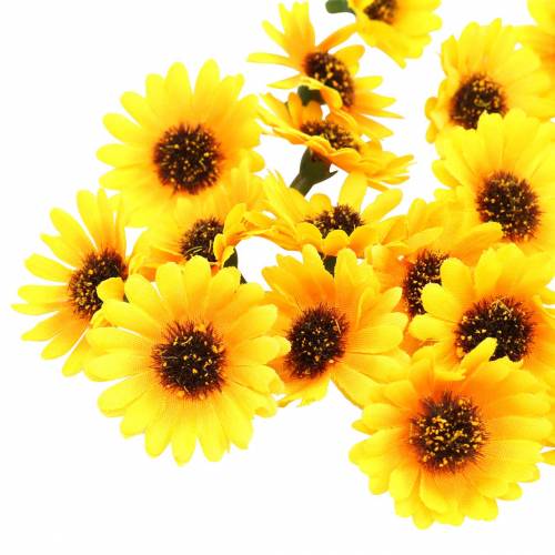Floristik24 Scattered decoration sunflower heads yellow Ø3.3cm 100p