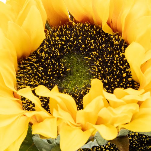 Artificial Sunflower Stems with Realistic Leaves and Blooms, 58cm, Set of 3 | Floristik24.co.uk