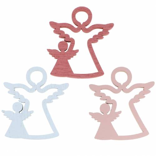 Scatter decoration angel pink/white 24 pcs