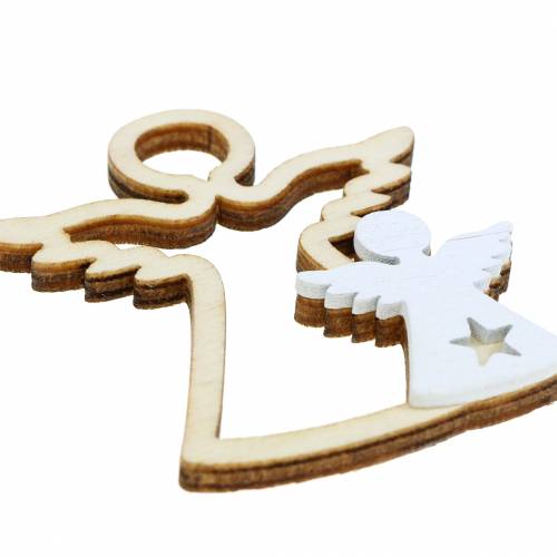 Product Scattered decoration angel and elk nature / white 24pcs