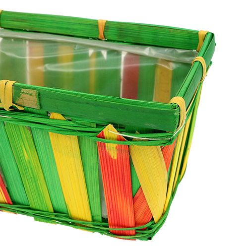 Product Chip basket square multicolored 25cm 9 pcs