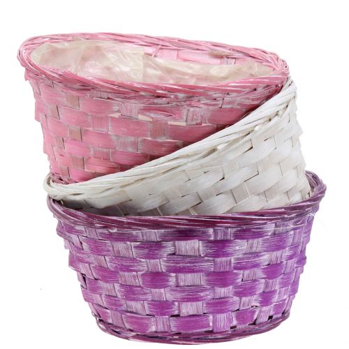 Chip bowl round purple / white / pink Ø19cm 8pcs