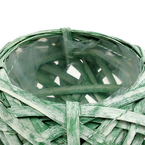 Floristik24 Chip basket round green Ø15cm H14cm